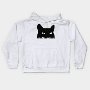 Devious Scheming Cat Soon Very Soon MotorManiac Kids Hoodie